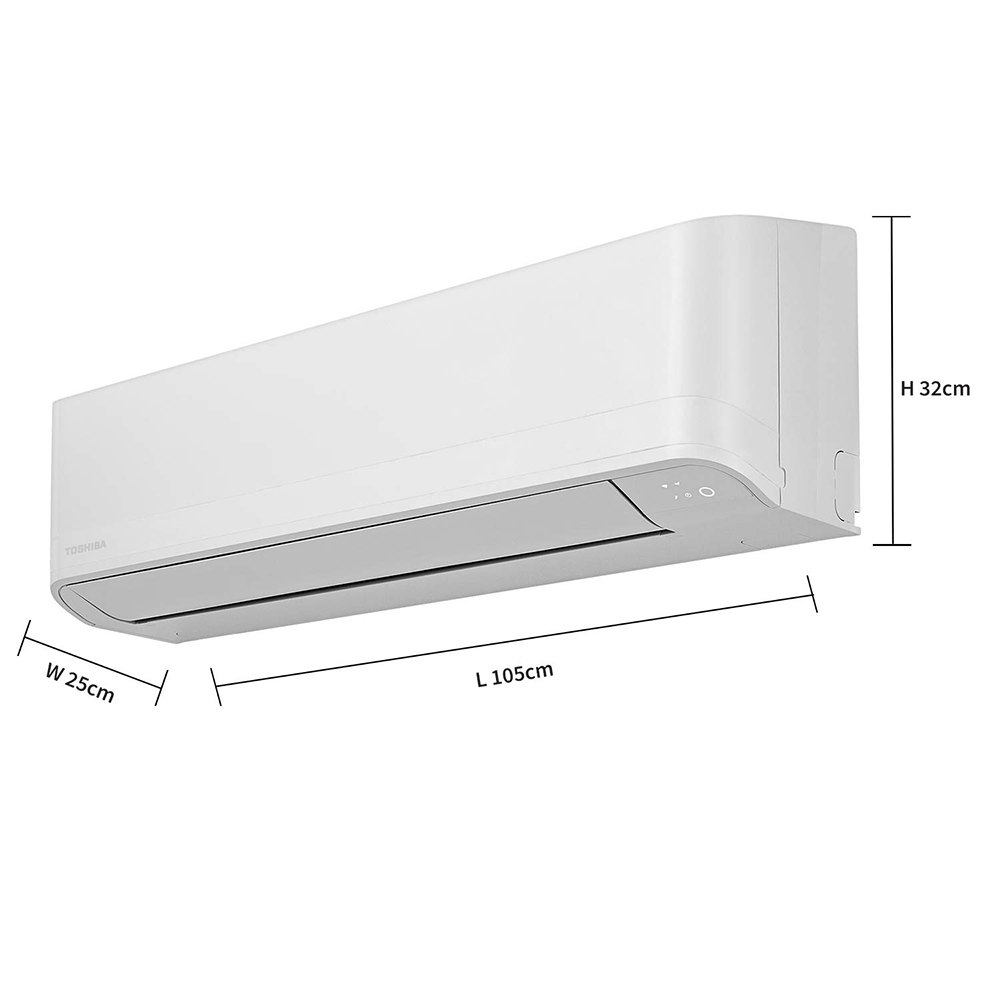 TOSHIBA 1.8 Ton 3 Star Inverter Split System AC, Copper, RAS-24ZKCV3G-INT RAS-24ZACV3G-INT, Gloss Wh