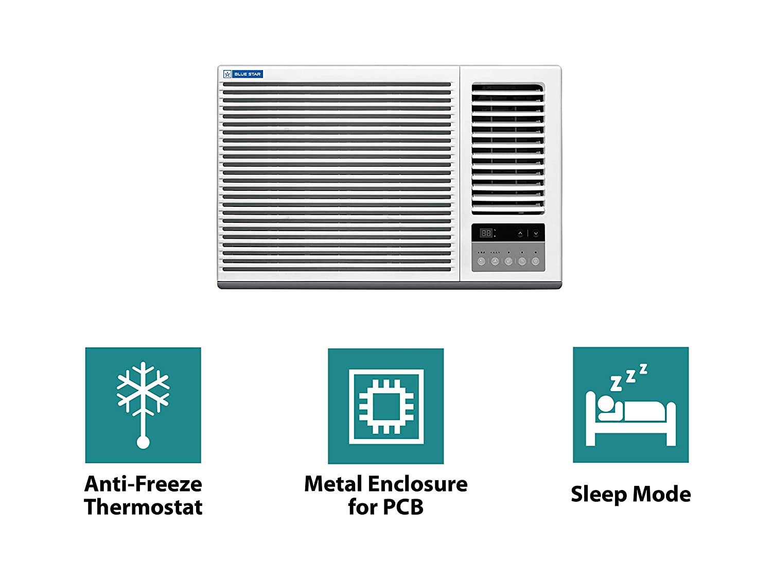 BLUESTAR 3W18GBT 1.5 Ton 3 Star Window AC Copper 