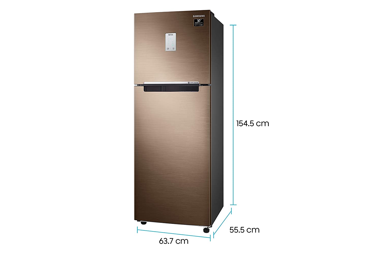 Samsung RT28T3522DU 244 L 2 Star Inverter Frost-Free Double Door Refrigerator  CURD MAESTRO