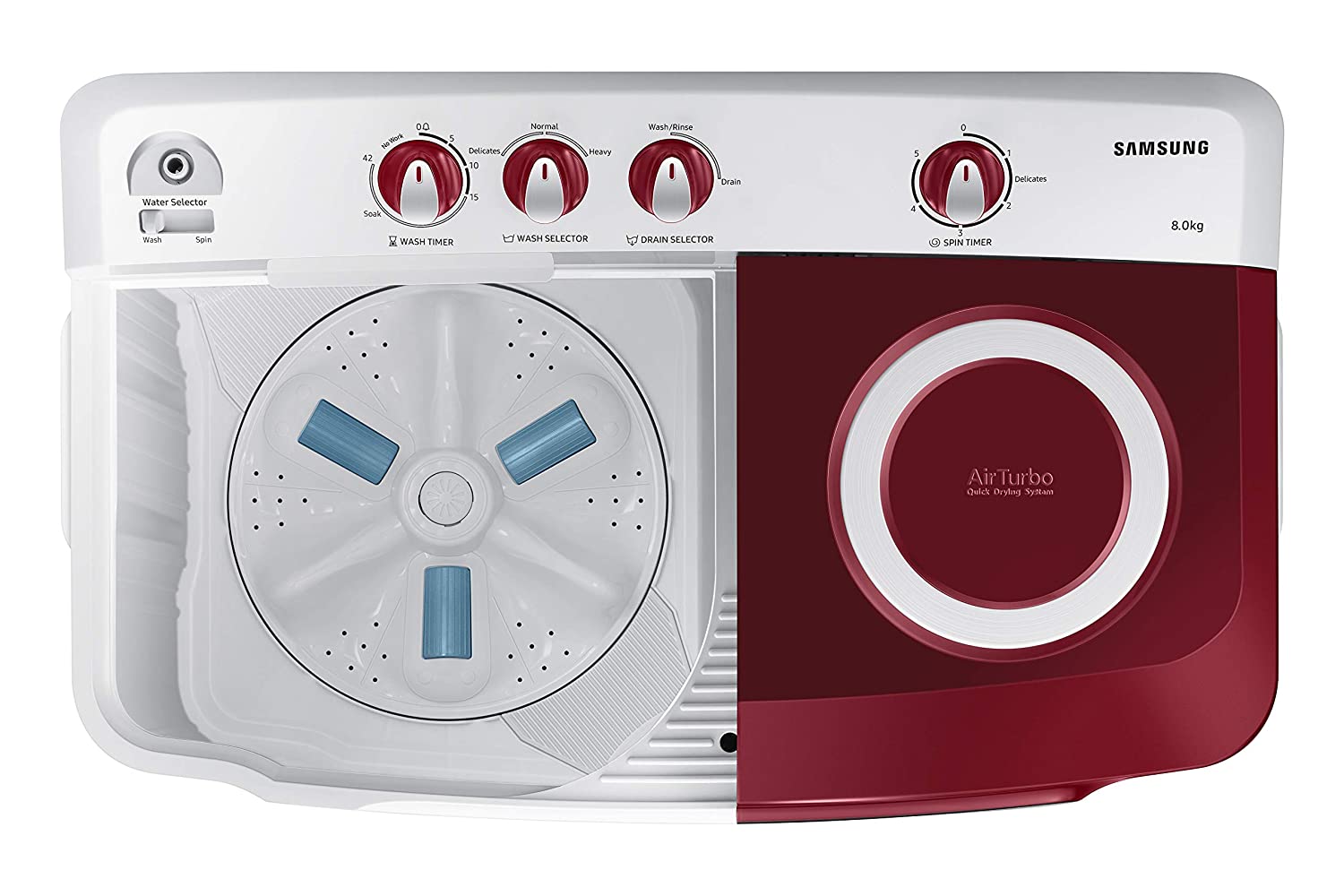 Samsung 8.0 Kg Semi-Automatic 5 Star Top Loading Washing Machine (WT80R4000RG/TL