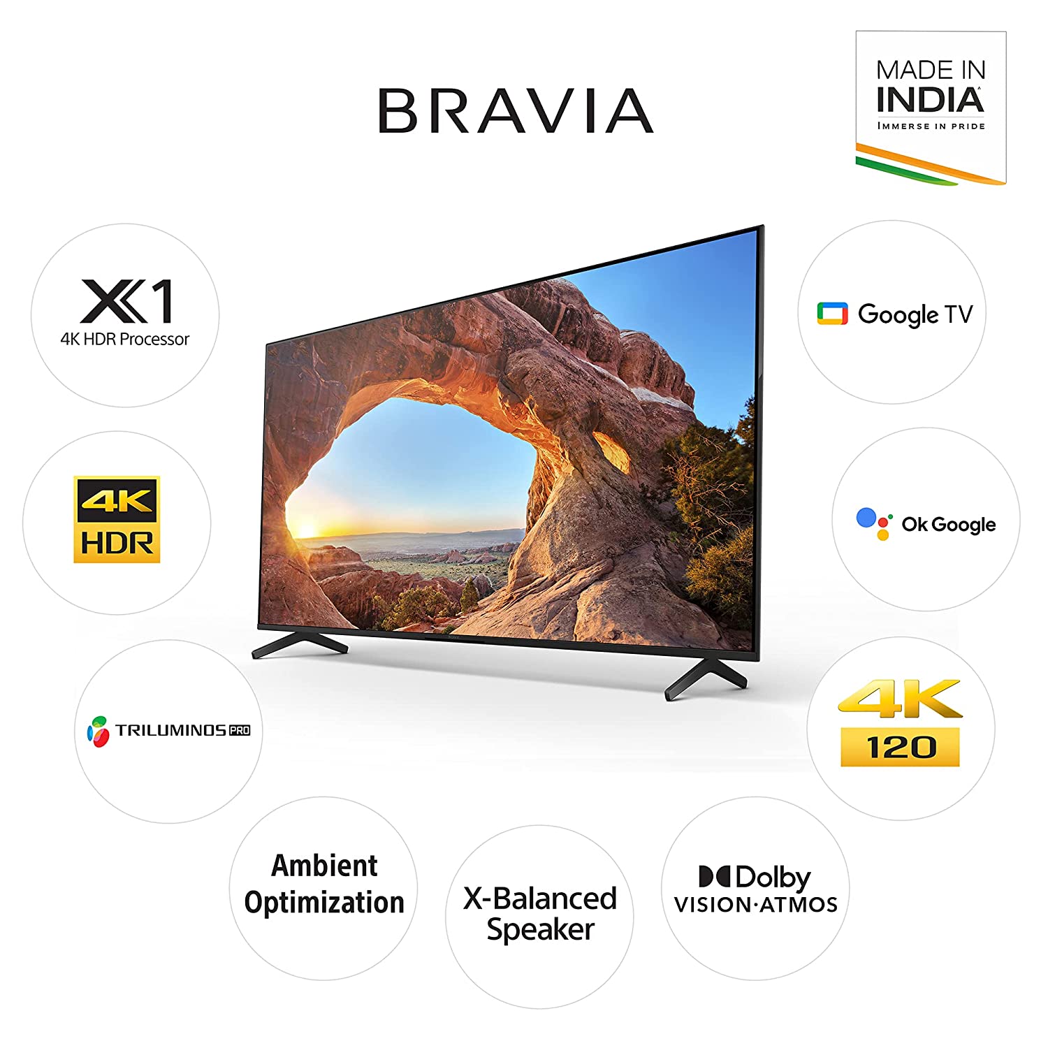 Sony Bravia 139 cm (55 inches) 4K Ultra HD Smart LED Google TV KD-55X85J (Black) (2021 Model) with A