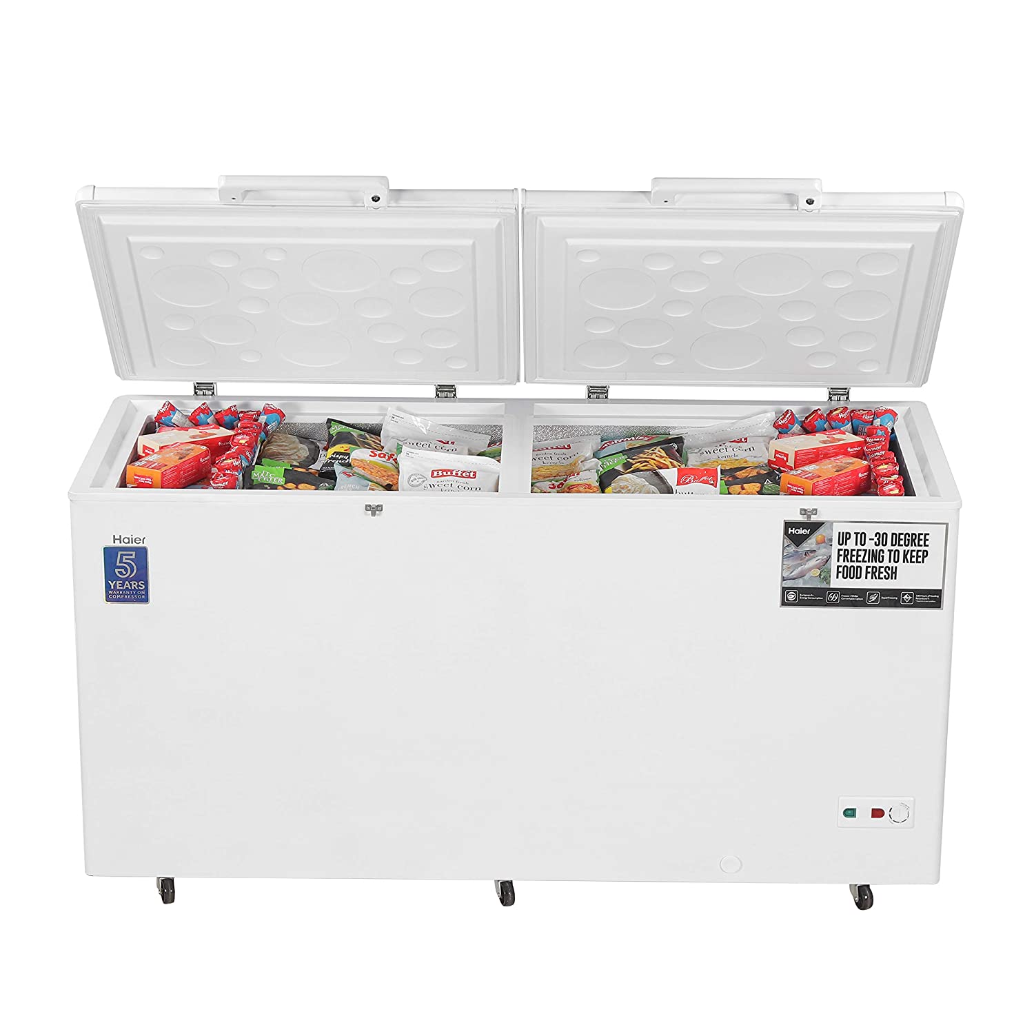 Haier HCC-460HC Deep Freezer Double Door Hard Top Convertible, 429 liters, White