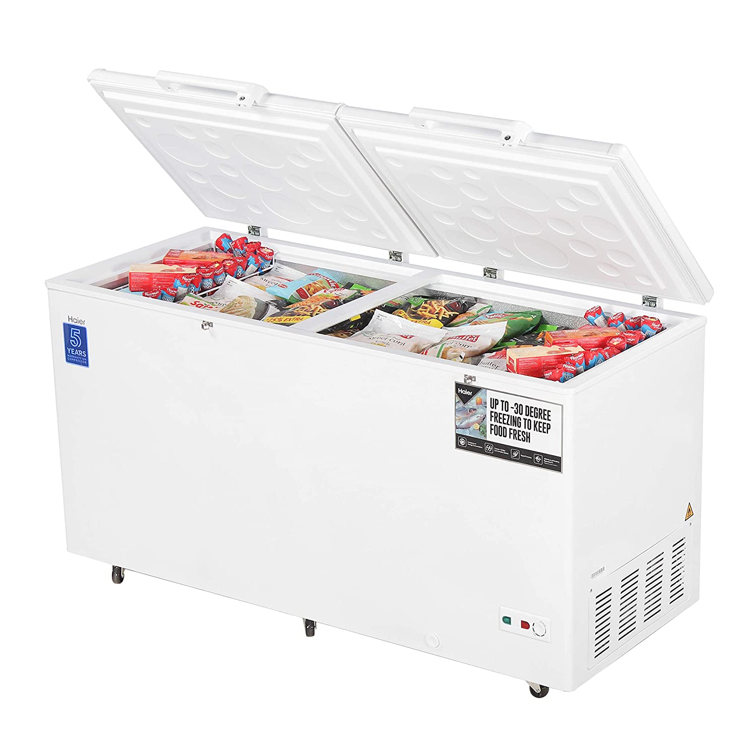 Haier HCC-460HC Deep Freezer Double Door Hard Top Convertible, 429 liters, White