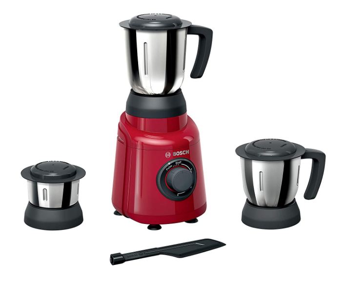 Bosch TrueMixx Joy Mixer Grinder 500 Watt, Red, 3 Jars - MGM2133RIN