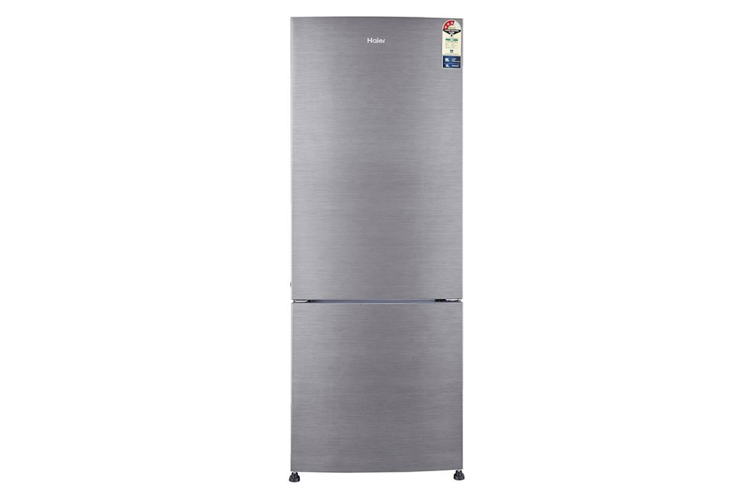 Haier HRB-3404bs Refrigerator  320 Ltr Frost Free Double Door Bottom Mount Ref (Brush line Silver)