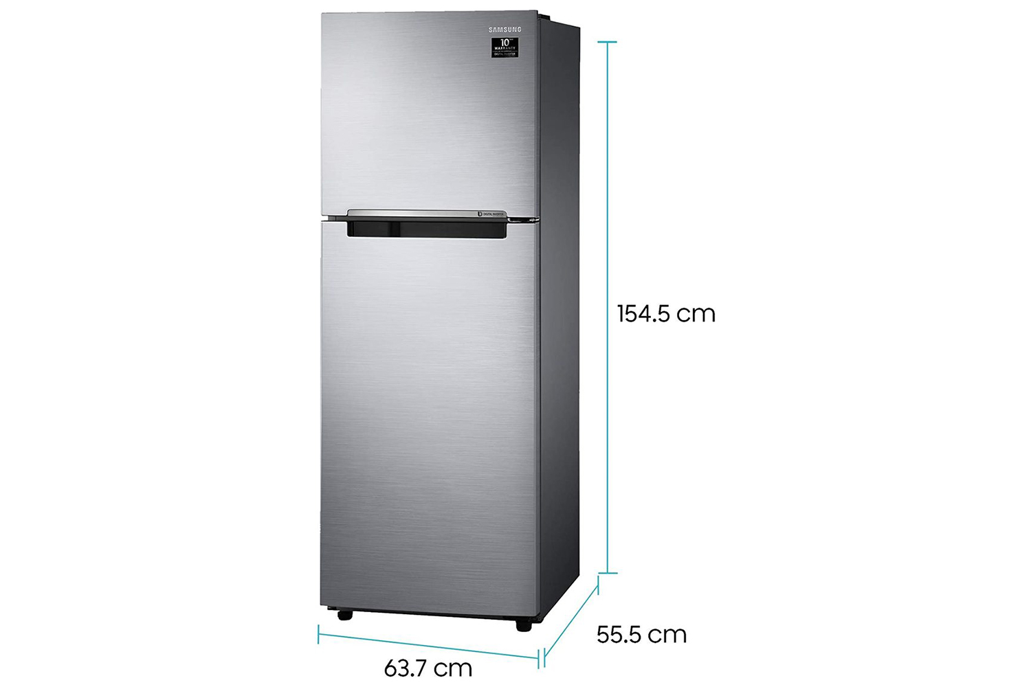 Samsung 253 L 2 Star RT28A3022GS/NL Inverter Frost-Free Double Door Refrigerator ( Grey Silver)