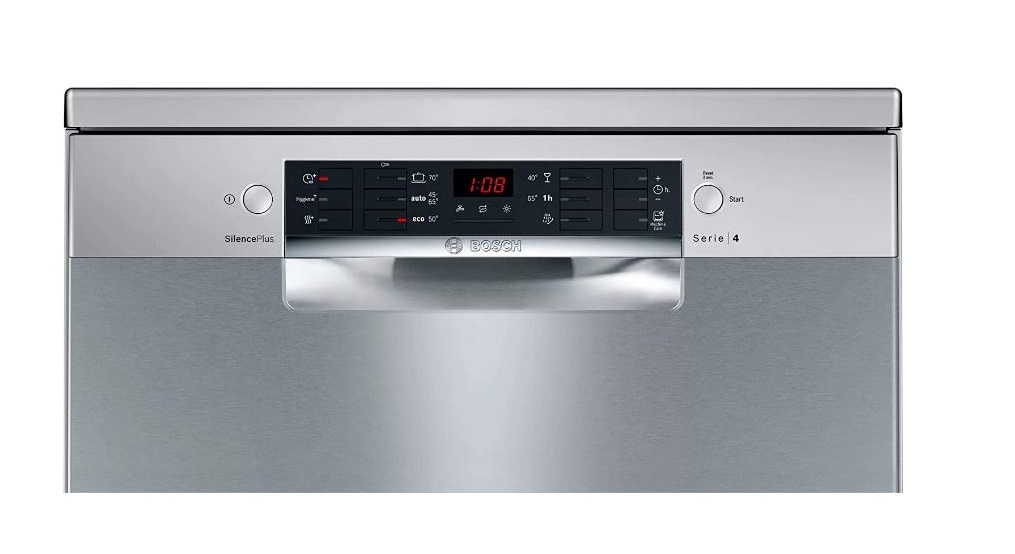 BOSCH SMS66GI01I 14 PLACE SETTINGS UNDER COUNTER DISHWASHER WITH ADJUSTABLE UPPER RACK AND GLASS CAS